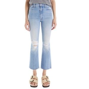 MOTHER Denim Hustler Ankle Fray in Ropes End High Rise, Flared, EUC Size 30